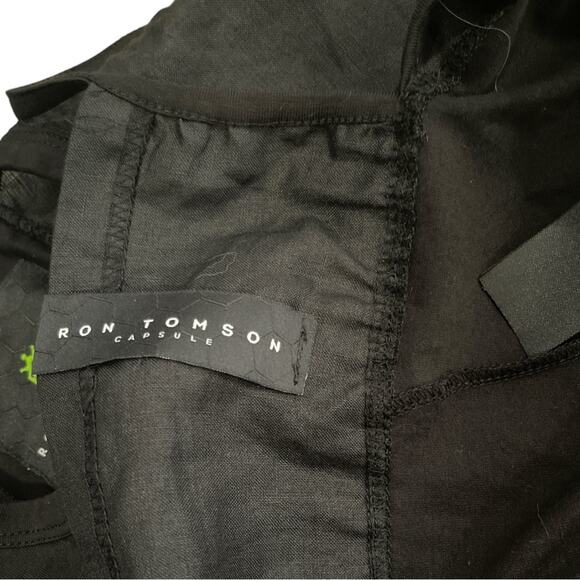 Ron Tomson Capsule Black Cotton/Linen Tunic L - Picture 9 of 10